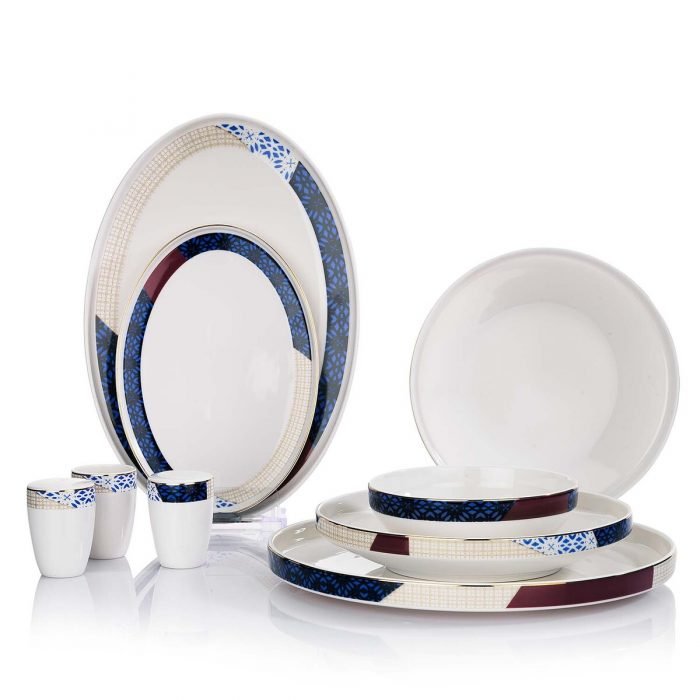 Schafer Adel Motif Yemek Takımı-56 Prç.-Platin - Görsel 3